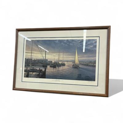 Sale Photo Thumbnail #640: Framed Print Twilight Harbor by John M. Barber 688/950
39.5"X28"