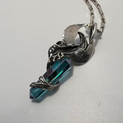 Sterling Phoenix Necklace Plus More Sterling & 7 Chakra Pendulum, Bracelet & Earrings (ST-RG)