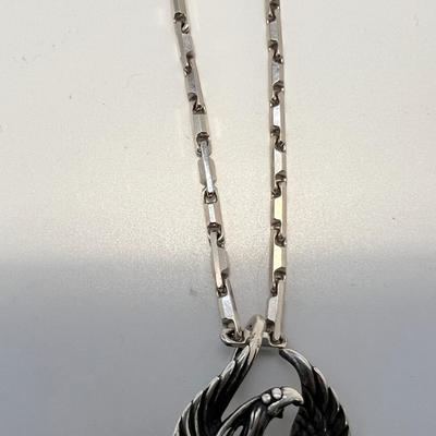 Sterling Phoenix Necklace Plus More Sterling & 7 Chakra Pendulum, Bracelet & Earrings (ST-RG)