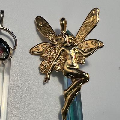 Sterling Phoenix Necklace Plus More Sterling & 7 Chakra Pendulum, Bracelet & Earrings (ST-RG)