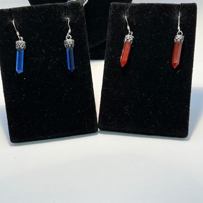 Sterling Phoenix Necklace Plus More Sterling & 7 Chakra Pendulum, Bracelet & Earrings (ST-RG)