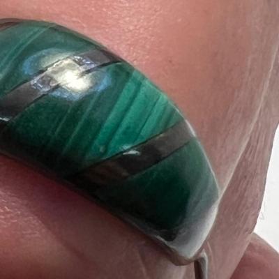 Bill & Lou Zuni Coral Cluster Plus Sterling Earrings & Malachite Pendant (ST-RG)