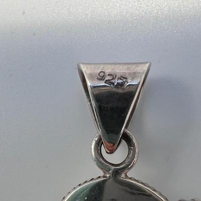 Bill & Lou Zuni Coral Cluster Plus Sterling Earrings & Malachite Pendant (ST-RG)