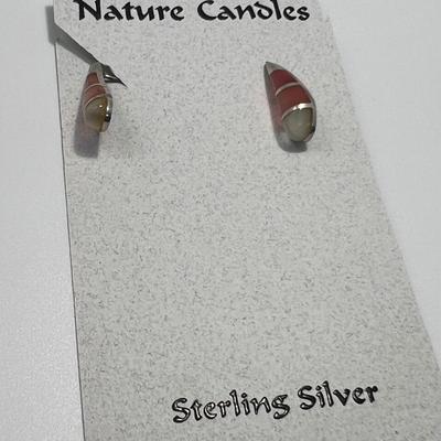 Bill & Lou Zuni Coral Cluster Plus Sterling Earrings & Malachite Pendant (ST-RG)