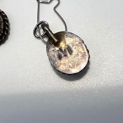 Bill & Lou Zuni Coral Cluster Plus Sterling Earrings & Malachite Pendant (ST-RG)