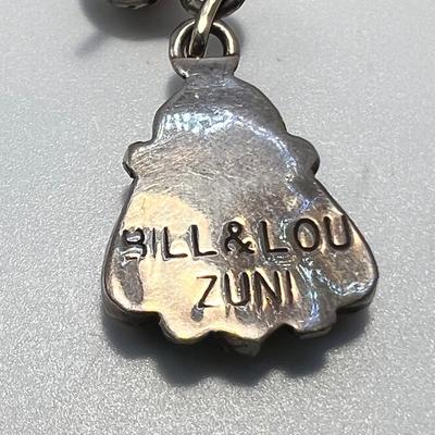 Bill & Lou Zuni Coral Cluster Plus Sterling Earrings & Malachite Pendant (ST-RG)