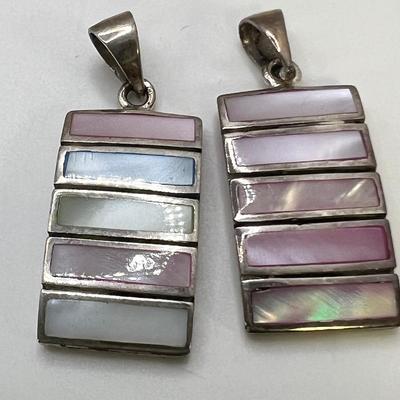 Hand Crafted Sterling & Mother of Pearl Earrings Plus Opal Bracelets (ST-RG)