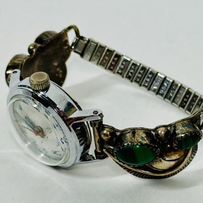Sale Photo Thumbnail #143: Watch seems damaged, cannot wind it or set the hands.  Two large portions are made from Coin Silver (CS = 90%),  Total watch weight is 32.6g.