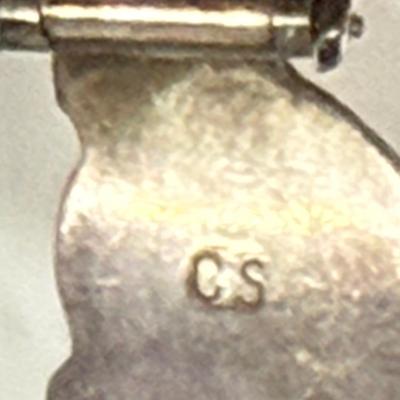 Sale Photo Thumbnail #145: Watch seems damaged, cannot wind it or set the hands.  Two large portions are made from Coin Silver (CS = 90%),  Total watch weight is 32.6g.