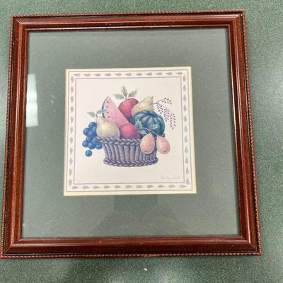 Sale Photo Thumbnail #693: Set of Three Folk Art Fruit Prints