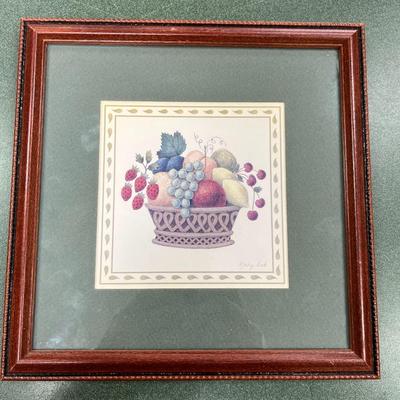 Sale Photo Thumbnail #694: Set of Three Folk Art Fruit Prints