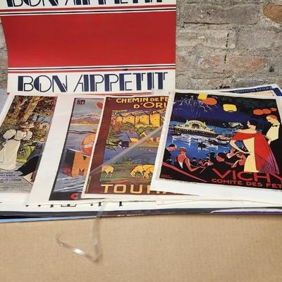Sale Photo Thumbnail #370: Large lot of French/Italian posters. From a former French teachers estate.