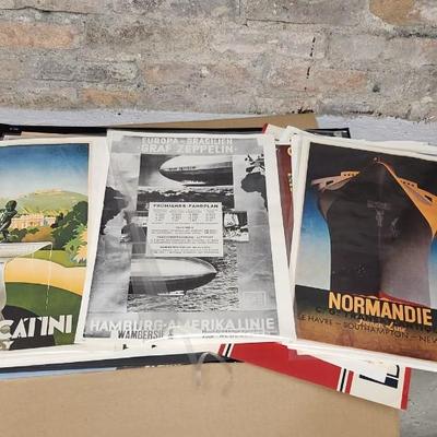Sale Photo Thumbnail #372: Large lot of French/Italian posters. From a former French teachers estate.