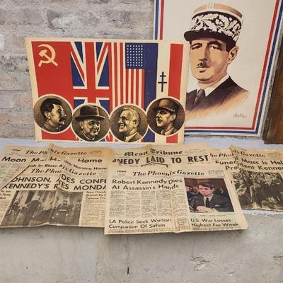 Sale Photo Thumbnail #375: Lot of historical papers and posters