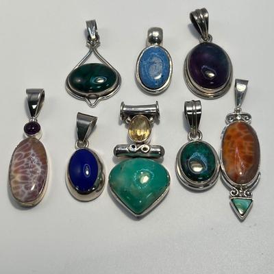 Stunning Stone & Sterling Pendants (ST-RG)