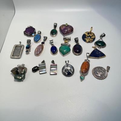 Stunning Stone & Sterling Pendants (ST-RG)