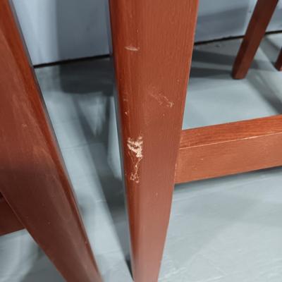 4 SOLID WOOD BAR STOOLS BY SHAFER COMMERCIAL SEATING