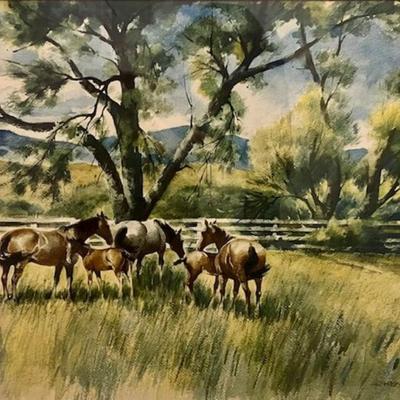 Original Watercolor By California Artist Stanley M. Long