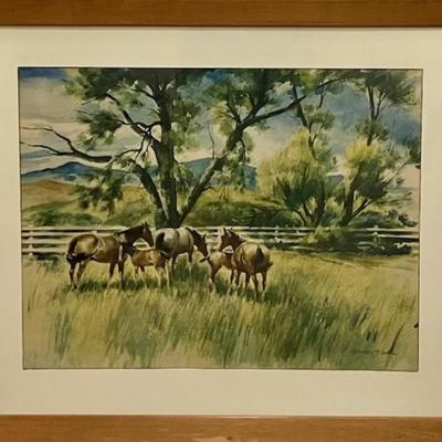 Original Watercolor By California Artist Stanley M. Long