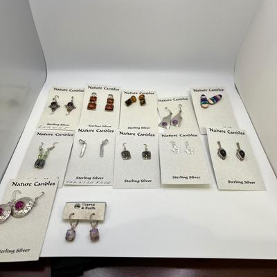 Heaven & Earth Plus Nature Candles Sterling Earrings (ST-RG)