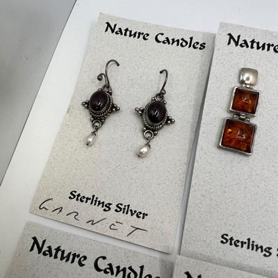 Heaven & Earth Plus Nature Candles Sterling Earrings (ST-RG)
