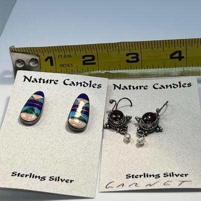 Heaven & Earth Plus Nature Candles Sterling Earrings (ST-RG)