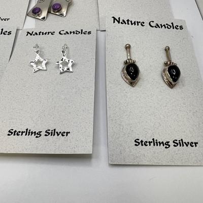 Heaven & Earth Plus Nature Candles Sterling Earrings (ST-RG)