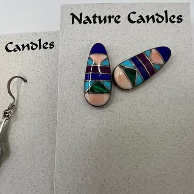 Heaven & Earth Plus Nature Candles Sterling Earrings (ST-RG)
