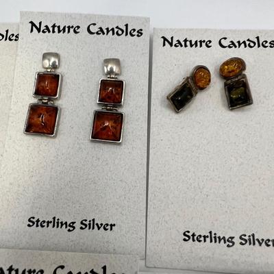 Heaven & Earth Plus Nature Candles Sterling Earrings (ST-RG)