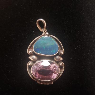 Ten Sterling and Stone Pendants (ST-KD)