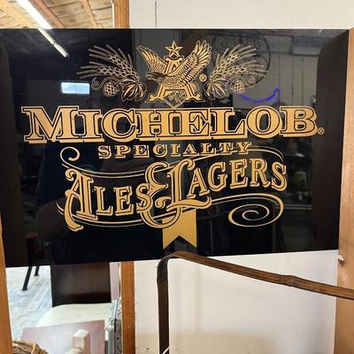Sale Photo Thumbnail #700: Wooden Michelob Beer Display. Four Display Shelves   NO CONTENTS
19"X65"