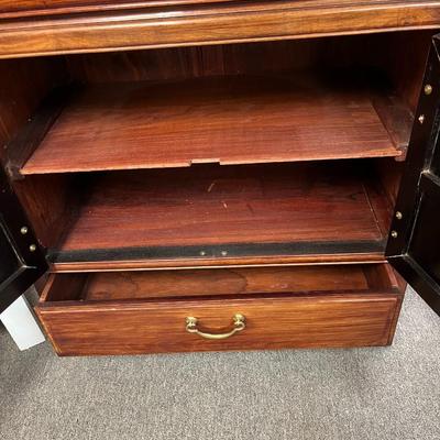 Sale Photo Thumbnail #706: Chinoiserie Solid Cherry Serving Cabinet