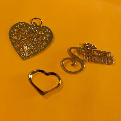 14k Yellow Gold Pendants Lot - 6 grams total