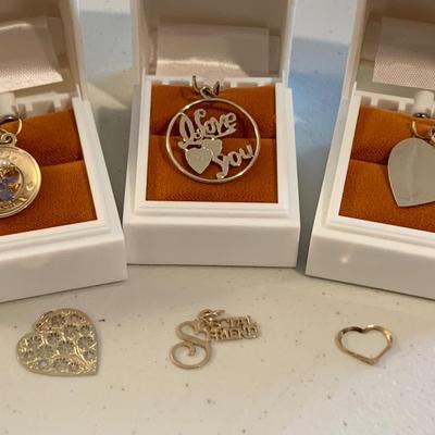 14k Yellow Gold Pendants Lot - 6 grams total