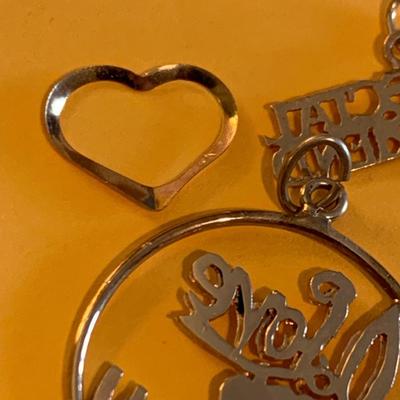 14k Yellow Gold Pendants Lot - 6 grams total