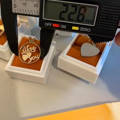 14k Yellow Gold Pendants Lot - 6 grams total