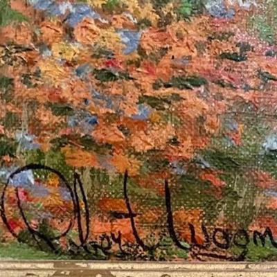 Original Oil Painting By Robert Wagner Poppies With Lupin