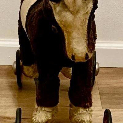 Vintage Steiff Pony On Wheels
