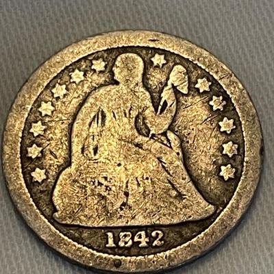 1842 SEATED LIBERTY SILVER DIME
