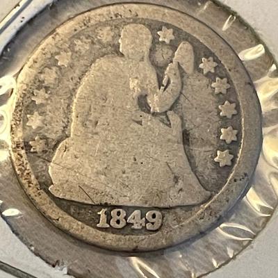 1849 SEATED LIBERTY SILVER DIME
