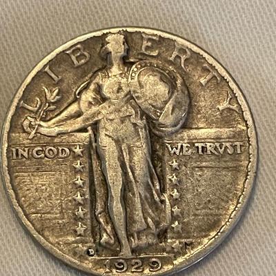 1929 STANDING LIBERTY SILVER QUARTER
