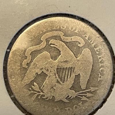 1877 SEATED LIBERTY SILVER QUARTER