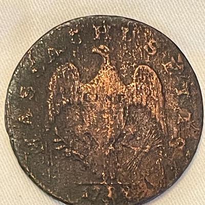1788 MASSACHUSETTS COLONIAL COPPER CENT