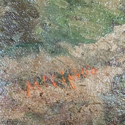 Original Oil Painting By Marguerite Ciprico Along San Francisquito Creek