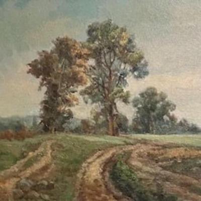Original Oil Painting By Marguerite Ciprico Along San Francisquito Creek
