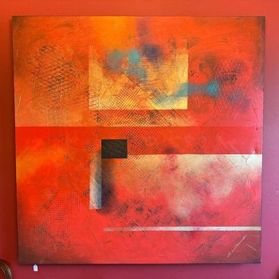 Art - Dining Room - Contemporary Suburban Painting 5" square