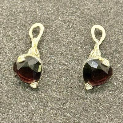 Sale Photo Thumbnail #355: Goldtone metal with garnet-red stones. Nice condition.
