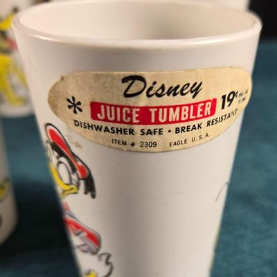 Sale Photo Thumbnail #19: This auction lot is for a Vintage 1950's Cereal Bowl and 8 Juice Glasses.  The bowl appears unused and is about 5.5-inches in diameter x 2-inches deep.  The cups may have light use but are also in very good condition, most still have their original price 