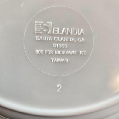 Sale Photo Thumbnail #37: This auction lot is for a set of two divided Melamine Children's plates.  One is a Beatrice Potter themed plate and the other is Baby Animals.  Both appear unused.  They are about 8.5-inches in diameter.