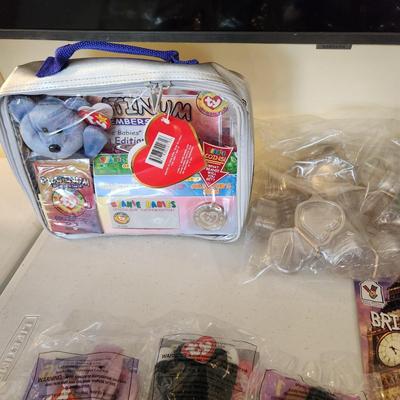Lot of Ty Beanie Babies , McDonalds , Official Club Bag, Tag Covers,